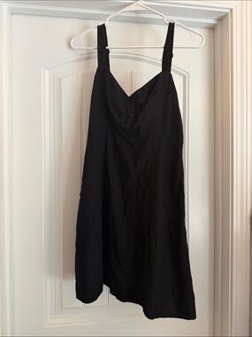 Old Navy Black Midi Dress with Adjustable Straps
